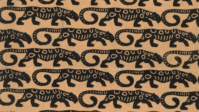 Marie Uchatius: Muster für ein Vorsatzpapier, um 1905. MAK Wien
