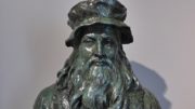 Leonardo da Vinci-Büste im Schloss Clos Lucé.