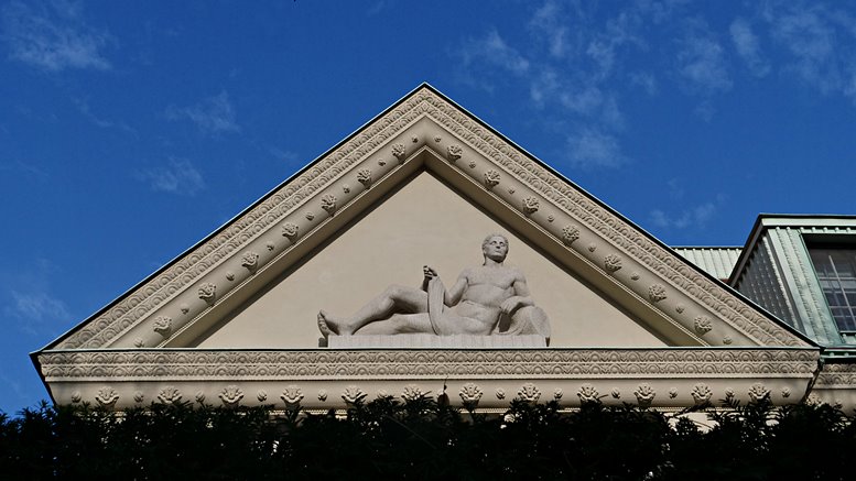 Gloriettegasse 14-16: Die von Josef Hoffmann entworfene Villa Skywa-Primavesi (Fassadendetail). Alle Fotos: B. Denscher