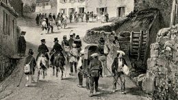 Louis-Julien Jacottet: Auberge de Gavarni (Ausschnitt), um 1841.