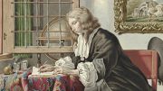 Jan Stolker (1724–1785): Schreibender junger Mann an einem Fenster (Rijksmuseum Amsterdam).