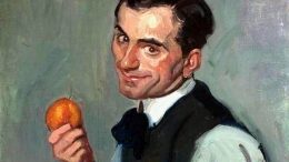 Stanisław Lentz, Mann mit Orange (Ausschnitt), 1914