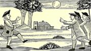 „A company at football“ (Aus: John Ashton, Chap-Books of the Eighteenth Century, London 1882)