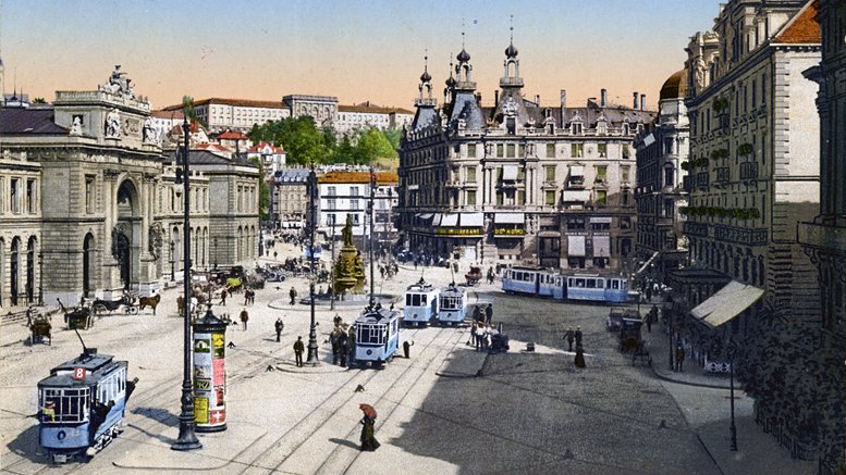 Postkarte, Zürich, um 1910
