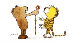 Janosch: „Blumengruß“, Aquarell © Janosch/ Little Tiger Verlag