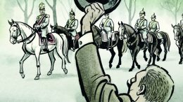 Ausschnitt aus dem Buchcover von Heinrich Manns Roman „Der Untertan“, Reclam Verlag. Illustration © Arne Jysch.