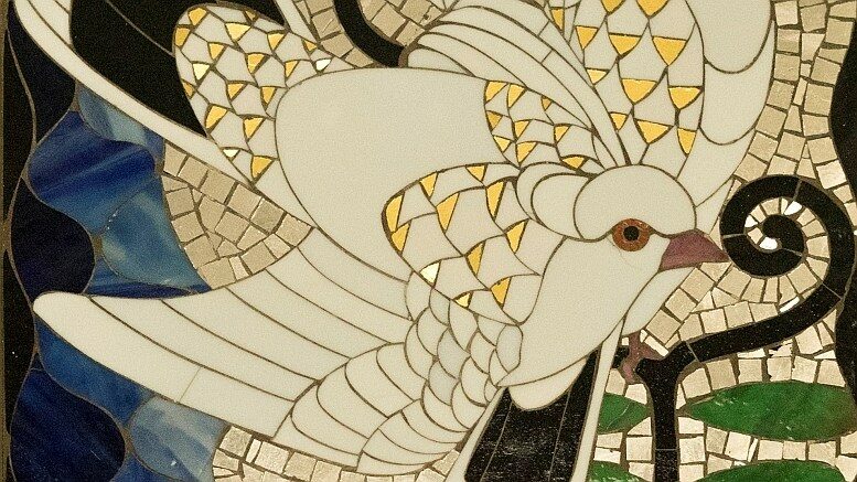 Mosaik für das Hotel Wiesler in Graz, 1909, Detail eines Fotos von Thomas Ledl (Wikimedia Commons)